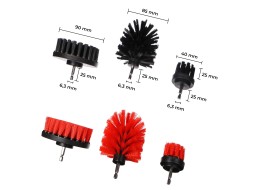 Sada kartáčov na vŕtačku na čistenie auta CAR DETAILING DRILL BRUSH 6, 6 ks
