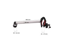 Rameno / držiak rámu bicykla k nosiču na ťažné zariadenie, dlhé, dĺžka 29 cm - náhradný diel