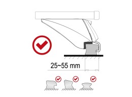 Hliníkový priečny nosník so zámkom ROOF RACK IN 1, 120 cm, nosnosť 90 kg