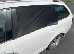 Slnečná clona na bočné okno auta / návlek na dvere CAR SUNSHADE SET 3, veľ. L, 2 ks