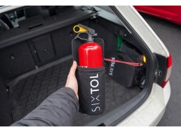 Držiak 1 kg hasiaceho prístroja do auta na suchý zips CAR FIRE 1