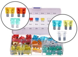 Sada nožových automobilových poistiek MECHANIC FUSE SET 1, 5-30A, 120 ks