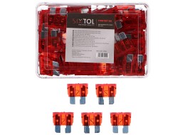 Sada nožových automobilových poistiek MECHANIC FUSE SET 10A, 100 ks