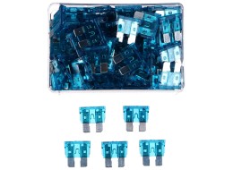 Sada nožových automobilových poistiek MECHANIC FUSE SET 15A, 100 ks