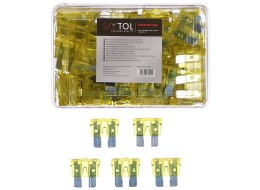 Sada nožových automobilových poistiek MECHANIC FUSE SET 20A, 100 ks