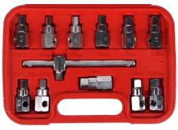 Sada na vypúšťanie oleja MECHANIC OIL DRAIN SET 12, Hex + štvorhran, 12ks