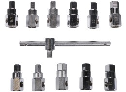 Sada na vypúšťanie oleja MECHANIC OIL DRAIN SET 12, Hex + štvorhran, 12ks