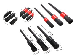 Sada precíznych štetcov na čistenie auta CAR DETAILING BRUSH 6, 6 ks