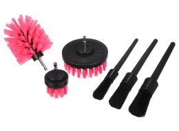 Multifunkčná sada nástrojov na čistenie a umývanie auta CAR DETAILING PINK 9, 9 ks