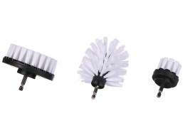 Sada kartáčov na vŕtačku na čistenie auta CAR DETAILING DRILL BRUSH 3 SOFT, 3 ks