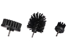 Sada kefiek na vŕtačku na čistenie auta CAR DETAILING DRILL BRUSH 3 HARD, 3 ks