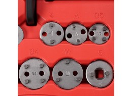 Pneumatický stláčač brzdových piestov MECHANIC BRAKE SET PNEU 23, sada 23 ks