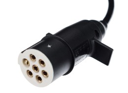 Prepojovací špirálový kábel 7pin typ S TRAILER CABLE 10, plastová zástrčka, 24V, 3,5 m