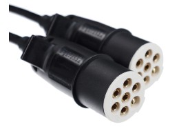 Prepojovací špirálový kábel 7pin typ S TRAILER CABLE 10, plastová zástrčka, 24V, 3,5 m