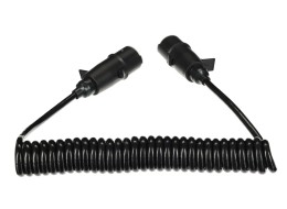 Prepojovací špirálový kábel 7pin typ S TRAILER CABLE 10, plastová zástrčka, 24V, 3,5 m