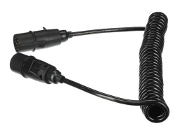 Prepojovací špirálový kábel 7pin typ N TRAILER CABLE 11, plastová zástrčka, 24V, 3,5 m