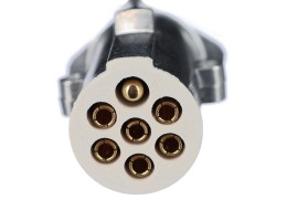 Prepojovací špirálový kábel 7pin typ S TRAILER CABLE 12, kovová zástrčka, 24V, 3,5 m