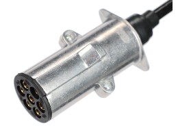 Prepojovací špirálový kábel 7pin typ N TRAILER CABLE 13, kovová zástrčka, 24V, 3,5m