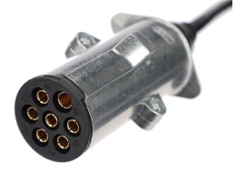 Prepojovací špirálový kábel 7pin typ N TRAILER CABLE 13, kovová zástrčka, 24V, 3,5m