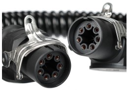 Prepojovací špirálový EBS kábel 7pin TRAILER CABLE 14, 24V, 3,5 m