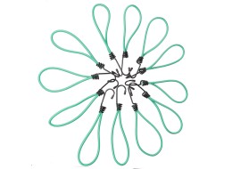 Sada upínacích gúm s kovovým hákom CARGO CORD SET 1, 21 cm, 12 ks