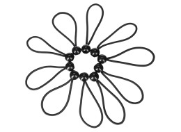 Sada upínacích gúm s guličkou CARGO CORD SET 3, 15 cm, 10 ks