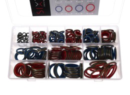 Sada hydraulických tesnení s gumeným límcom MECHANIC RING SET 4, 245 ks