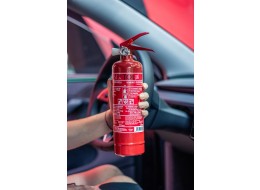 Práškový hasiaci prístroj FIRE STOP 1 kg, ABC, celokovový, vrátane kovového držiaka
