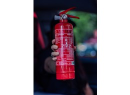 Práškový hasiaci prístroj FIRE STOP 1 kg, ABC, celokovový, vrátane kovového držiaka