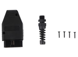 Zástrčka OBD-II s 16 pinmi pre montáž vlastného kábla MECHANIC CABLE 29, čierna