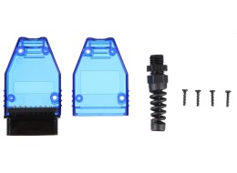 Zástrčka OBD-II s 16 pinmi pre montáž vlastného kábla MECHANIC CABLE 31, modrá