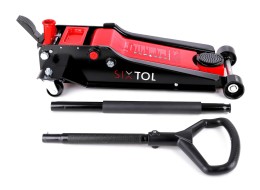 Pojazdný hydraulický zdvihák heavy-duty 4T nízkoprofilový, s pedálom SX JACK PEDAL 4T BLACK