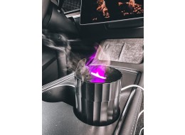 Aroma difuzér Car Flame do auta čierny 100 ml, USB-C, do držiaka na pitie