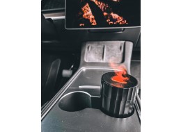 Aroma difuzér Car Flame do auta čierny 100 ml, USB-C, do držiaka na pitie
