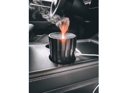 Aroma difuzér Car Flame do auta čierny 100 ml, USB-C, do držiaka na pitie