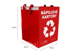 Tašky na triedený odpad SORT EASY 4 CARTON, 30x30x40 cm, 4x36 l, 4 ks