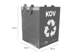 Tašky na triedený odpad SORT EASY 4 METAL, 30x30x40 cm, 4x36 l, 4 ks