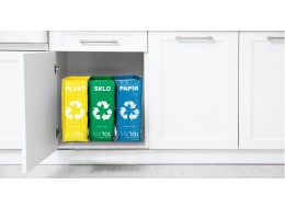 Vaky na triedený odpad SORT EASY 3 SLIM, 18x30x40 cm, 3 x 22 l, 3 ks