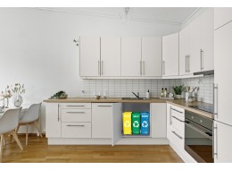 Vaky na triedený odpad SORT EASY 3 SLIM, 18x30x40 cm, 3 x 22 l, 3 ks