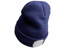 Čiapka s čelovkou 180 lm, nabíjateľná, USB, univerzálna veľkosť, bavlna/PE, modrá