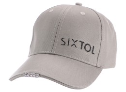 Šiltovka s LED svetlom B-CAP 25 lm, nabíjateľná, USB, univerzálna veľkosť, sivá