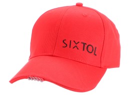 Šiltovka s LED svetlom B-CAP 25 lm, nabíjateľná, USB, univerzálna veľkosť, červená