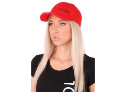 Šiltovka s LED svetlom B-CAP 25 lm, nabíjateľná, USB, univerzálna veľkosť, červená