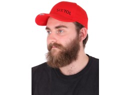 Šiltovka s LED svetlom B-CAP 25 lm, nabíjateľná, USB, univerzálna veľkosť, červená