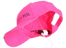 Šiltovka s LED svetlom B-CAP 25 lm, nabíjateľná, USB, univerzálna veľkosť, ružová