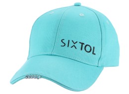 Šiltovka s LED svetlom B-CAP 25 lm, nabíjateľná, USB, univerzálna veľkosť, tyrkysová
