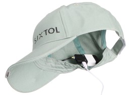 Šiltovka s LED svetlom B-CAP 25 lm, nabíjateľná, USB, univerzálna veľkosť, zelená