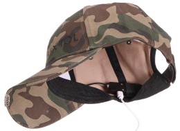 Šiltovka s LED svetlom B-CAP 25lm, dobíjacia, USB, univerzálna veľkosť, maskáčová