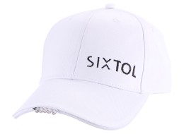 Šiltovka s LED svetlom B-CAP 25lm, dobíjacia, USB, univerzálna veľkosť, biela