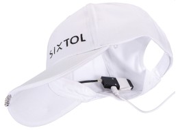 Šiltovka s LED svetlom B-CAP 25lm, dobíjacia, USB, univerzálna veľkosť, biela